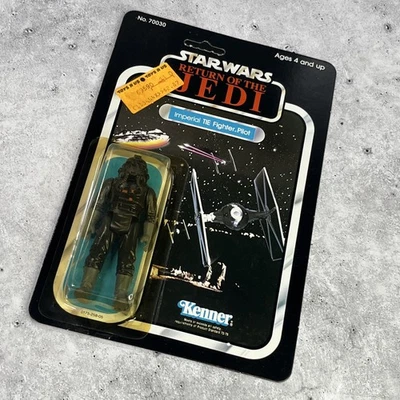 Винтажный Kenner Star Wars Tie Fighter Pilot ROTJ 77A как новый на картонке Запечатанный Очень Хороший! - Изображение 1 из 4