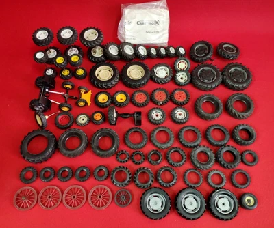 LOTTO RUOTE VINTAGE TRATTORI MEZZI AGRICOLI CARRI DIORAMA RESTAURO MODELLINI ROS - Immagine 1 di 4