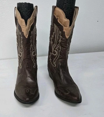 Botas vaqueras vaqueras vaqueras para mujer 7,5 M cocos Cimmaron verde azulado imitación cuero Foto 1 de 4