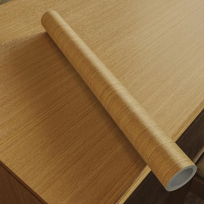 Wood Grain Look Oak Contact Paper - Light Wooden Peel and Stick Countertops - Re - Image 1 of 4