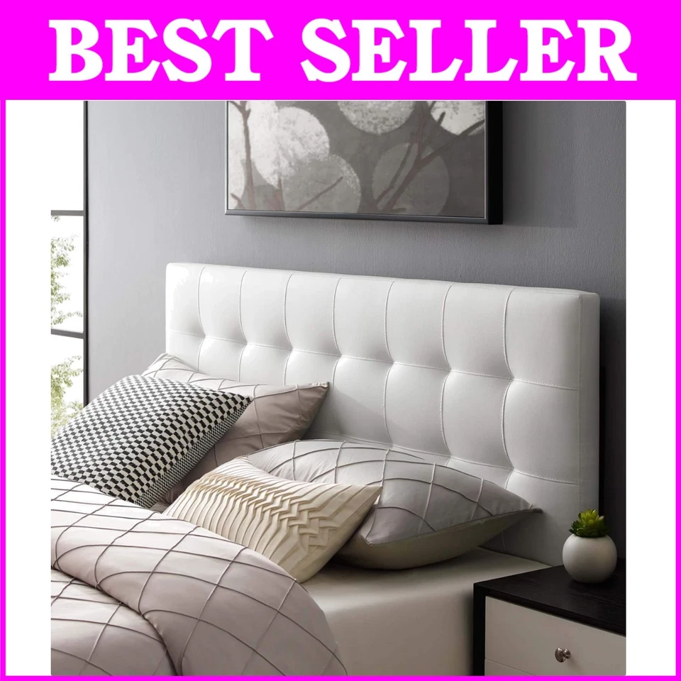 Elegante Cabecero King Mechón Cuero Vegano Lily con Alturas Ajustables Foto 1 de 4