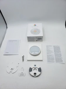Google Nest Thermostat E Smart WIFI Learn Thermostat White A0063 - Picture 1 of 13