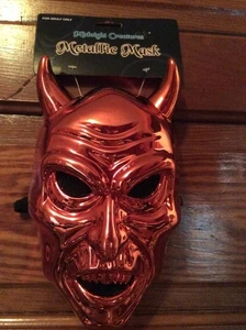 Neu Halloween Erwachsene Metall Teufel Maske Kostüm  - Bild 1 von 1