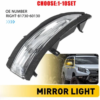 R Right Mirror Turn Signal Light Clear Housing for Lexus LX570 GX460 10-23 1-10X - Image 1 of 4