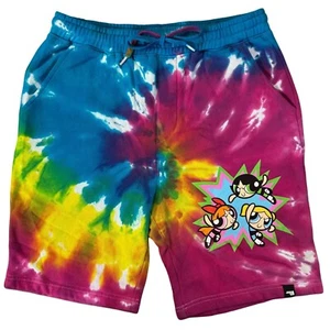 Powerpuff Girls Men's Tie-Dye Fleece Shorts - NWT - Picture 1 of 5