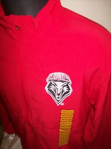 NEW MEXICO LOBOS Full Zip Casual Jacket with Sewn Logo  M L XL 2X  RED - Picture 1 of 9