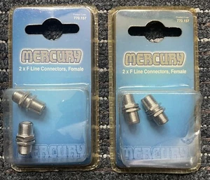 Joblot Of 2 x 2 Pack Mercury F Line Connectors Satellite Cable Joiner Coupler - Picture 1 of 6