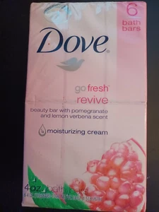 Dove Go Fresh Revive Beauty Bar Soap W Pomegranate And Lemon Verbena 6 Pack - Picture 1 of 2