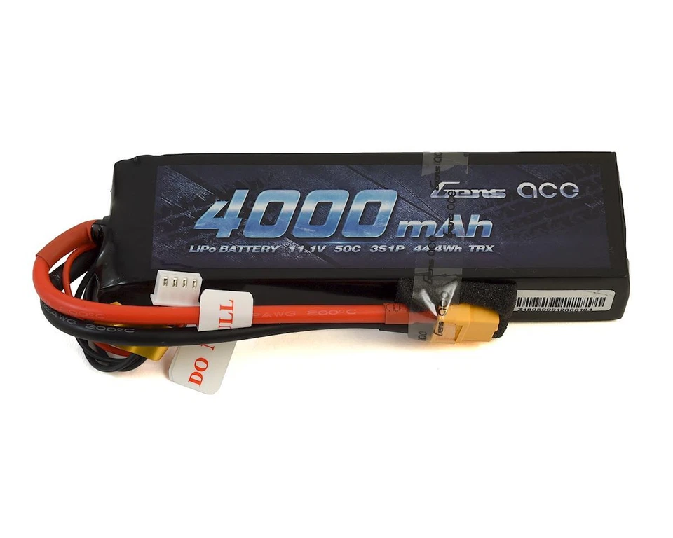Gens Ace 3s Hardcase LiPo Battery 50C 11.1V 4000mAh w/ XT60 Connector - Image 1 of 1