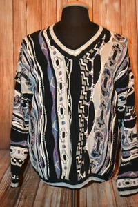 Vintage Tundra Canada Men's V Neck Pullover Googi Style Sweater Size L - Picture 1 of 9