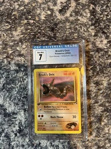 Pokemon BROCK'S ONIX Gym Heroes 1ST Edition Card # 69/142 Graded PSA 7 - Picture 1 of 3