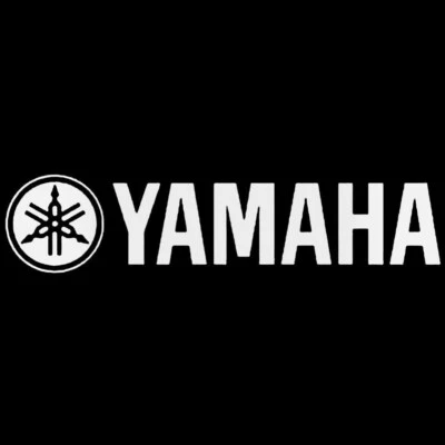 Yamaha batería drumhead logo,,, calcomanía troquelada, pegatina, BLANCO 9"X2" Foto 1 de 2