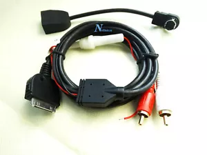NUEVO ADAPTADOR DE ENTRADA AUXILIAR ESTÉREO PARA COCHE SONY UNLINK + 30 PINES IPOD 2 RCA AUDIO EN CABLE - Imagen 1 de 6