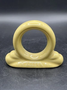 Vtg Fiesta Ware Napkin Ring in Sunflower Yellow Ceramic Holder | Retired NOS - Picture 1 of 4