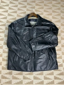 Dockers Premium Mens Size XL Cow LeatherJacket-Black SKU #99 - Picture 1 of 10