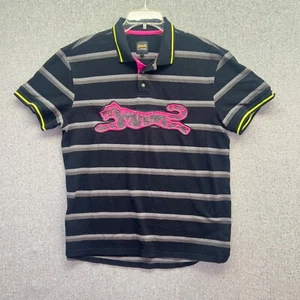 Le Tigre Herren Poloshirt bestickt Tiger Logo Large schwarz Y2K - Bild 1 von 8