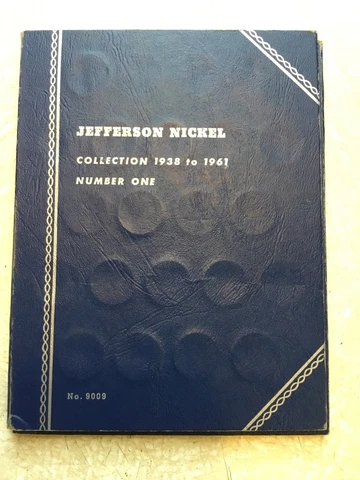 WW2 9 Silver Nickel 5C 1942S 1944S 1945S 45 Coin 1939  196 Whitman Album 1945 Cover