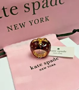 NUEVO CON ETIQUETAS Kate Spade Nueva York Tous Frutado Fresa Resina Anillo Talla 8 Nuevo - Imagen 1 de 12