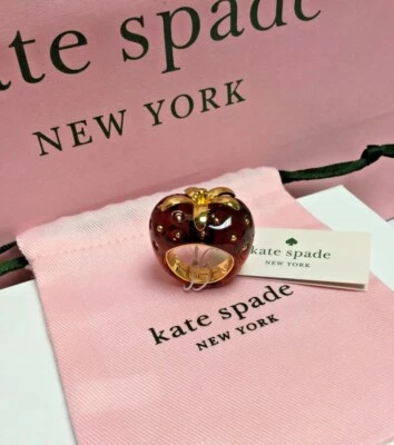 全新带标签 Kate Spade New York tutti 果味草莓树脂戒指 尺寸 5 全新 — 第 1/4 张图片