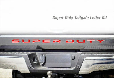 RED Tailgate Insert Letters Decal Vinyl for Ford F-250 F-350 Super Duty 17-21 - Image 1 of 2