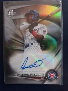Alexander Canario Cubs 2022 Bowman Platinum #TOP-21 Autographed Rookie Card - Picture 1 of 2