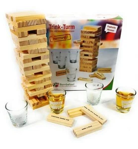 Trinkspiel Holz Partyspiel Erwachsene Wackelturm Trink Party Spiel Partyspiel - Bild 1 von 21