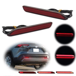 Red Lens LED Rear Bumper Reflector Brake Stop Taillight For Toyota Sienna Matrix - Picture 1 of 12