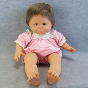 Vintage Berjusa Sad Crying Baby Doll 19in Wavy Hair Sleep Eyes - Picture 1 of 11