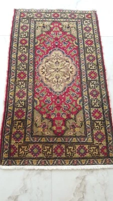 Rare Antique Caucasian Rug Antique Prayer Rug Collectible Floral Geometric Rug - Image 1 of 4