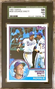 1983 POP 4 GEORGE BRETT HOF TOPPS #600 SGC 10 GEM MINT!!