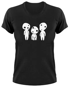 Kodama Baumgeist Geist Damen T-Shirt Fanshirt Japan No Face Mononoke Prinzessin - Bild 1 von 1