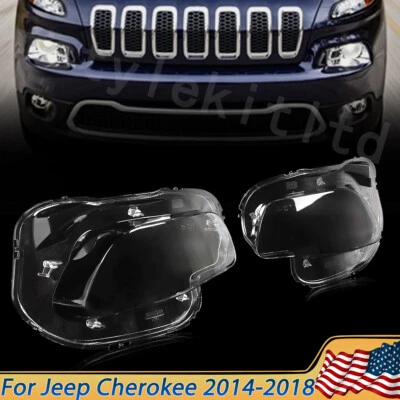 Cubierta de faro delantero izquierdo derecho para Jeep Cherokee 2014-2018 Foto 1 de 4
