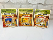 GE SHOW'N TELL PICTURESOUND PROGRAMS LOT OF 3 ROBIN HOOD PAUL BUNYAN GULLIVER'S