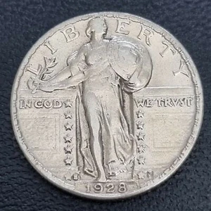 1928 S Standing Liberty Quarter 25c High Grade AU #38814 - Picture 1 of 2