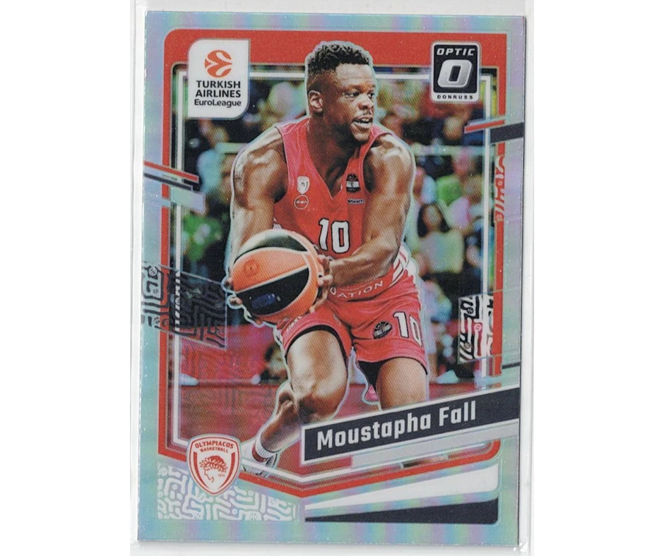 2023-24 Panini Donruss EuroLeague Silver Holo #123 Moustapha Fall Olympiacos - Image 1 of 2