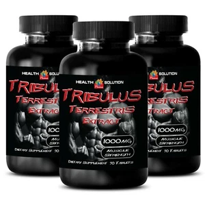 Muskelaufbau Ergänzung - TRIBULUS TERRESTRIS 1000MG 3 Flaschen 270 Tabletten - Bild 1 von 12