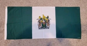 Vintage 1970s Rhodesia UDI Green/White/Green Flag Rhodesian 36" X 16" - Picture 1 of 3