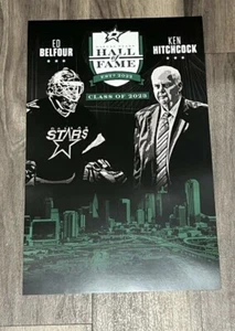 Dallas Stars Hall of Fame Class of 2023 Commemorative Poster. Poster honors 2023 - Picture 1 of 2