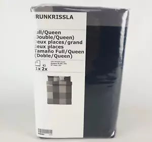 IKEA BRUNKRISSLA Black Full/Double/Queen Duvet and 2 Pillowcase 103.755.26 -NEW - Picture 1 of 3