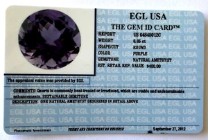 EGL USA 6.65 CT LOOSE NATURAL GEMSTONE PURPLE AMETHYST ROUND FEBRUARY BIRTHSTONE - Picture 1 of 8