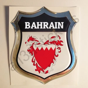 Autocollant Bahreïn Emblème Armoiries Blason Adhésif Bahreïn 3D Résine Voiture - Bild 1 von 1