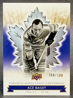 2017-18 Upper Deck Toronto Maple Leafs Centennial Gold #2 Ace Bailey 88/100 - Image 1 of 2