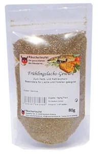Fischgewürz ➤ Frühlingslachs-Gewürz 80g, Lachsgewürz, Forelle, Lachs - Bild 1 von 1