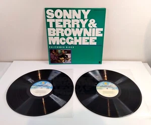Sonny Terry & Brownie McGhee - CALIFORNIA BLUES - 2 LP Vinyl Record 1981 VGC - Picture 1 of 12