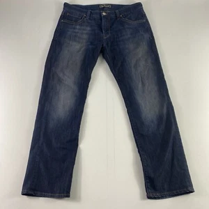 34 Heritage Jeans Mens 36x30 Blue Relaxed Straight Leg Stretch Denim - Picture 1 of 12