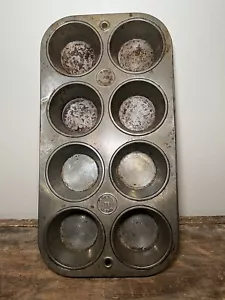 Vintage Ekco 8 Hole Muffin or Cupcakes Tin EKCO 8 Chicago - Picture 1 of 8