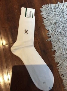 X 2 Firenze of London White Men Cotton Luxury Socks Size 11 Made in Italy - Picture 1 of 5
