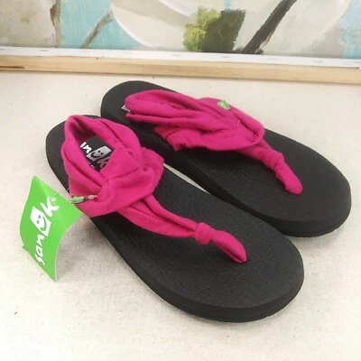 Sanuk Women's Shoes Sandals Flip Flops Fucshia Size 8 SKU#08485 - Image 1 of 4