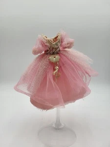 Rare 1986 Mattel Lady Lovely Locks Sparkle Pretty Dress Only Pink Tulle Rayon - Picture 1 of 8