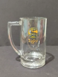 Taza de vidrio vintage cerveza de tigre de Malasia con logotipo en relieve coleccionable buen estado - Imagen 1 de 8